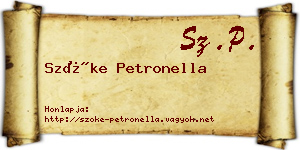 Szőke Petronella névjegykártya